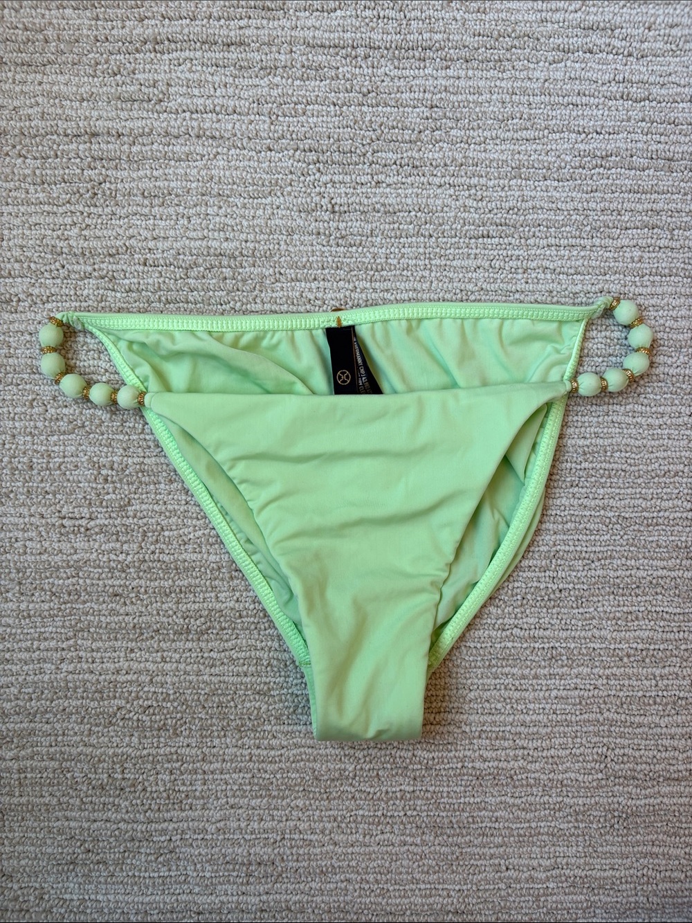 Vix Paula Hermanny Lime Beaded Swim Bottom
